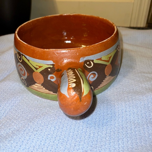 Vintage Mexican Pottery Tlaquepaque Redware Bean Pot W/ Lid - Picture 7 of 15